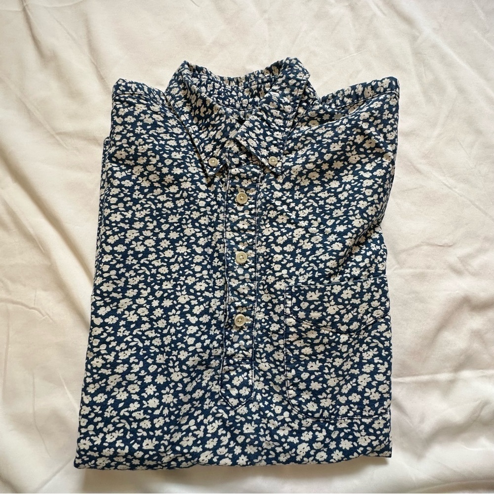 J. Crew Short Sleeve 1/4 Button Down
